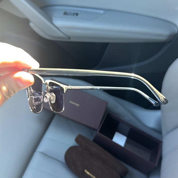 TOM FORD Men's FT0997-Hudson Half-Rim Square Sunglasses l - Picture 10 of 15